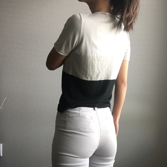 August silk Tri color cotton t shirt top sz medium - Picture 5 of 7